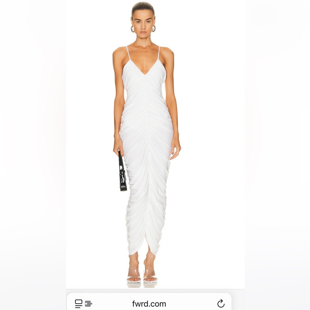 SOLD NWT $210 Norma Kamali DIANA slip ruched dress size Small